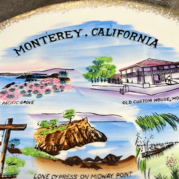 Vintage EFCCO Ceramic Monterey CA Collector Plate Made Japan - Picture 3 of 8